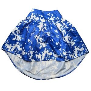 Small High Low Blue White Floral Cupcake Lolita Femme Spring Summer Skirt